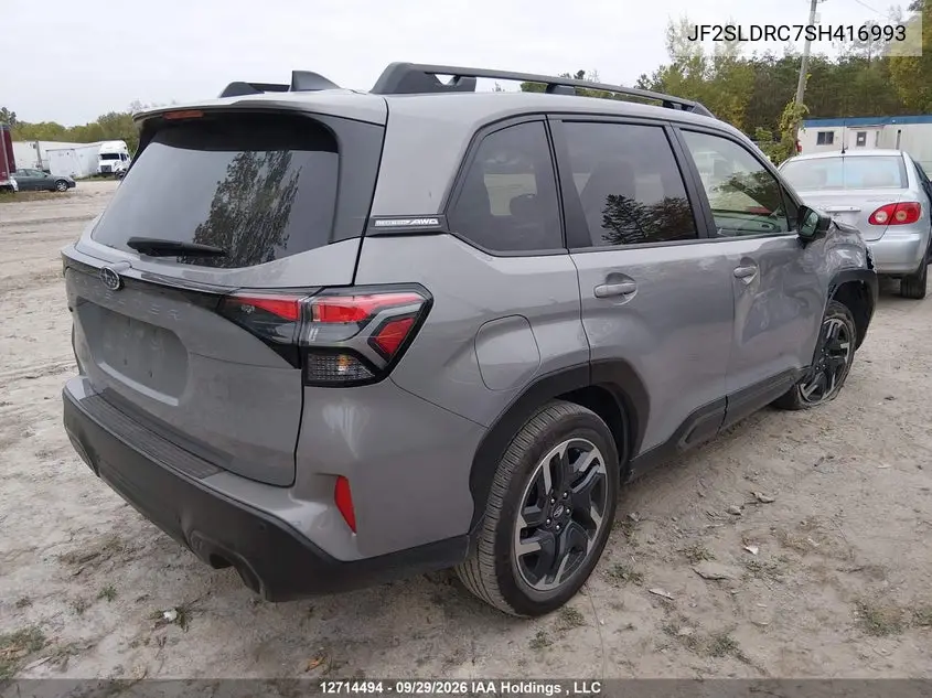 2025 SUBARU FORESTER VIN JF2SLDRC7SH416993 — фото 4
