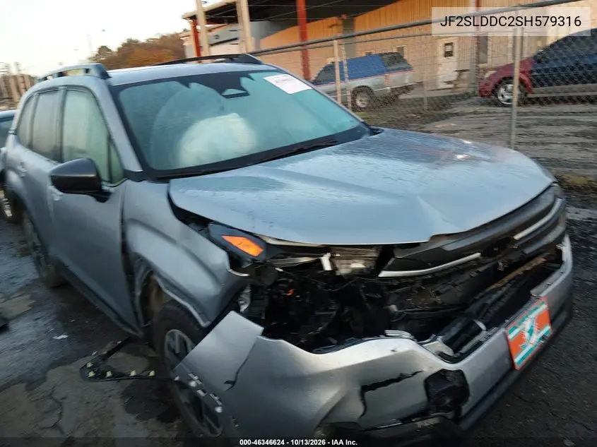SUBARU FORESTER 2025, VIN JF2SLDDC2SH579316