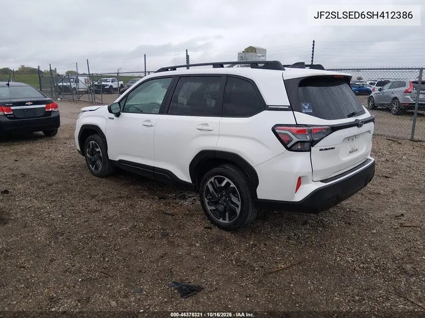 2025 SUBARU FORESTER VIN JF2SLSED6SH412386 — фото 3