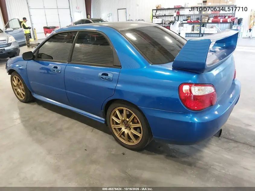 2004 SUBARU IMPREZA WRX STI VIN JF1GD70634L517710 — фото 3
