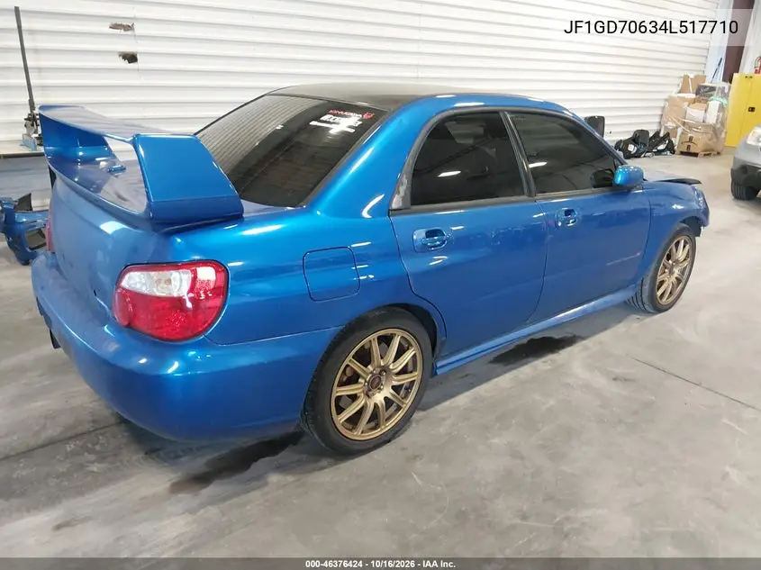2004 SUBARU IMPREZA WRX STI VIN JF1GD70634L517710 — фото 4