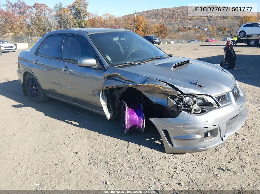 SUBARU IMPREZA WRX STI 2007, VIN JF1GD77677L501777