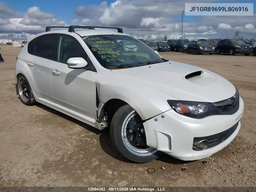 SUBARU IMPREZA WRX 2009, VIN JF1GR89699L806916