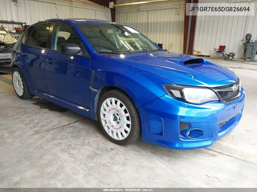 SUBARU IMPREZA WRX 2013, VIN JF1GR7E65DG826694