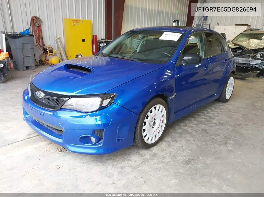 2013 SUBARU IMPREZA WRX VIN JF1GR7E65DG826694 — фото 2
