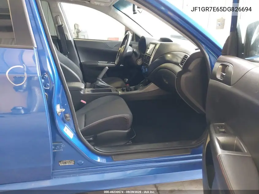 2013 SUBARU IMPREZA WRX VIN JF1GR7E65DG826694 — фото 5