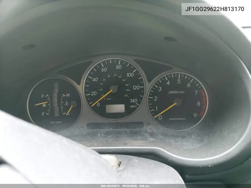 2002 SUBARU IMPREZA VIN JF1GG29622H813170 — фото 7