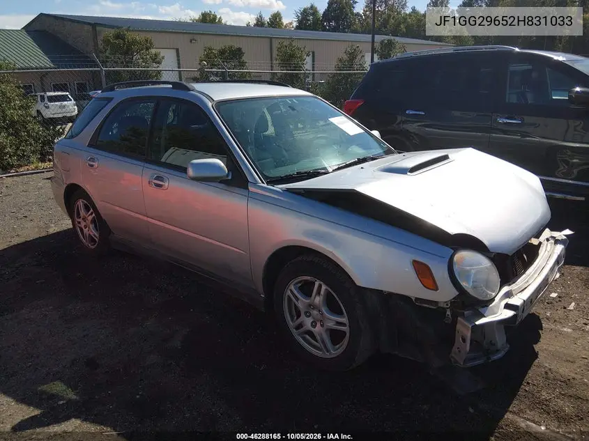 SUBARU IMPREZA 2002, VIN JF1GG29652H831033