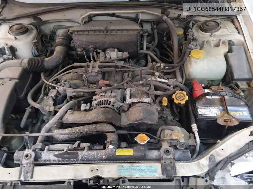 2004 SUBARU IMPREZA VIN JF1GG68544H817367 — фото 10