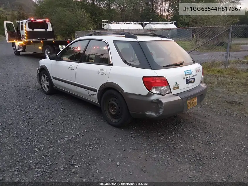 2004 SUBARU IMPREZA VIN JF1GG68544H817367 — фото 3