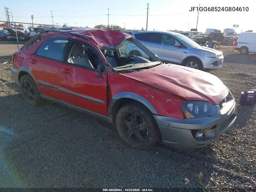 SUBARU IMPREZA 2004, VIN JF1GG68524G804610