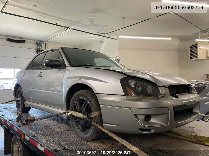 SUBARU IMPREZA 2005, VIN JF1GD66565G502718