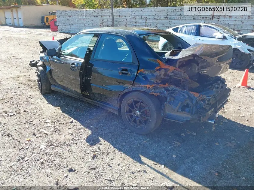 2005 SUBARU IMPREZA VIN JF1GD665X5H520228 — фото 3