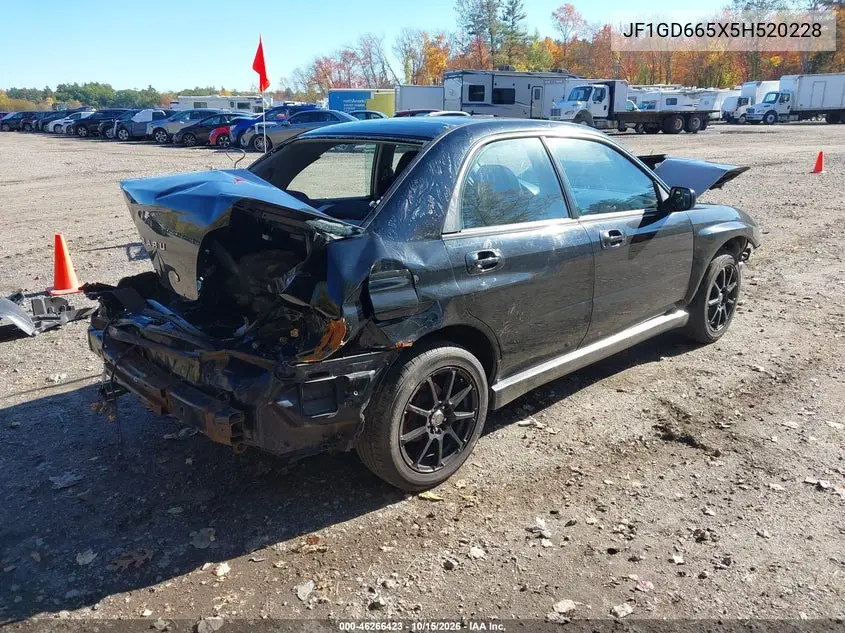 2005 SUBARU IMPREZA VIN JF1GD665X5H520228 — фото 4