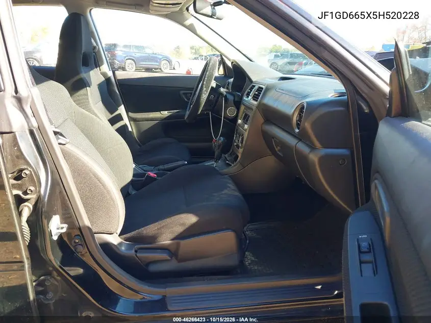 2005 SUBARU IMPREZA VIN JF1GD665X5H520228 — фото 5