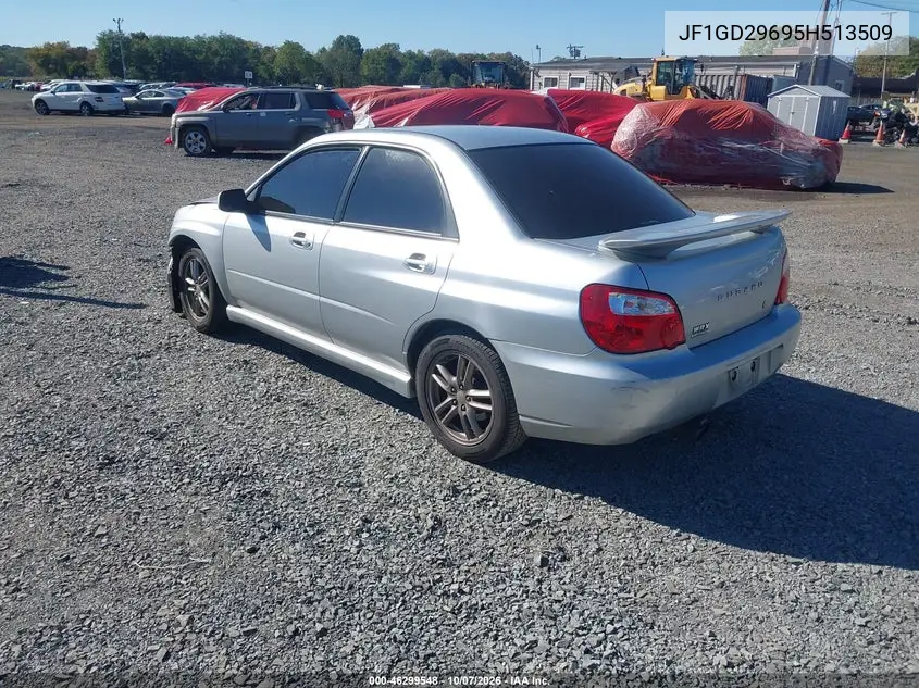 2005 SUBARU IMPREZA VIN JF1GD29695H513509 — фото 3