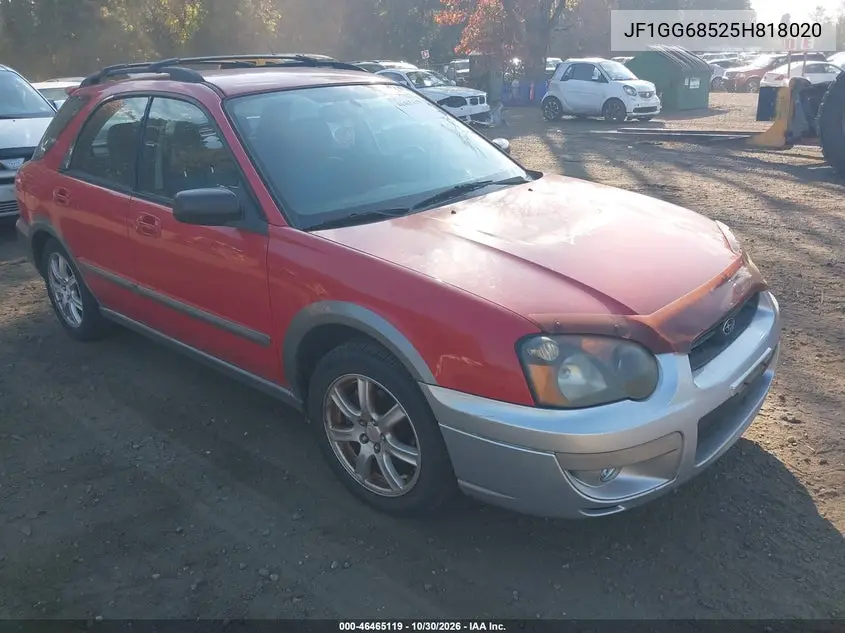 SUBARU IMPREZA 2005, VIN JF1GG68525H818020