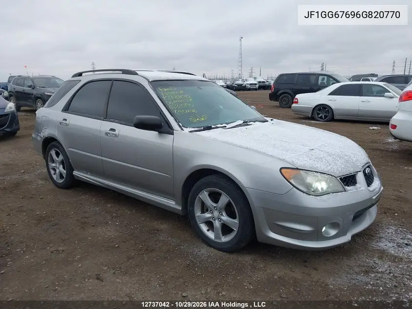 SUBARU IMPREZA 2006, VIN JF1GG67696G820770