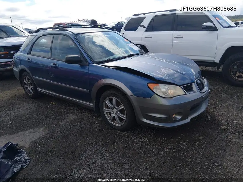 SUBARU IMPREZA 2007, VIN JF1GG63607H808685