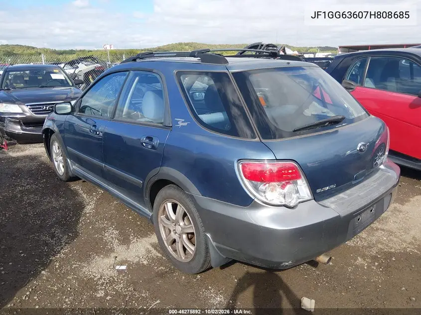 2007 SUBARU IMPREZA VIN JF1GG63607H808685 — фото 3