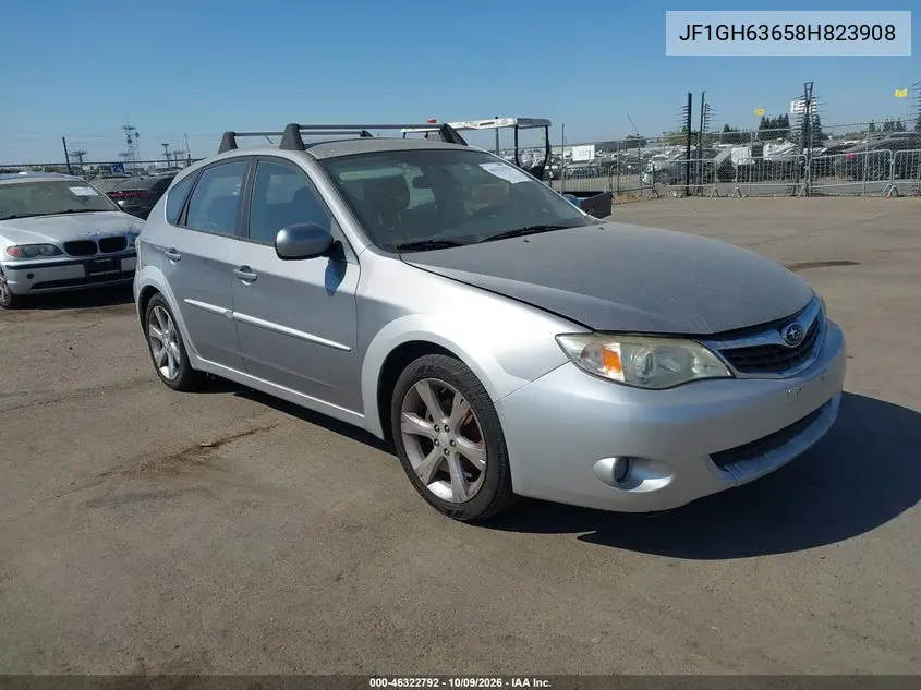 SUBARU IMPREZA 2008, VIN JF1GH63658H823908