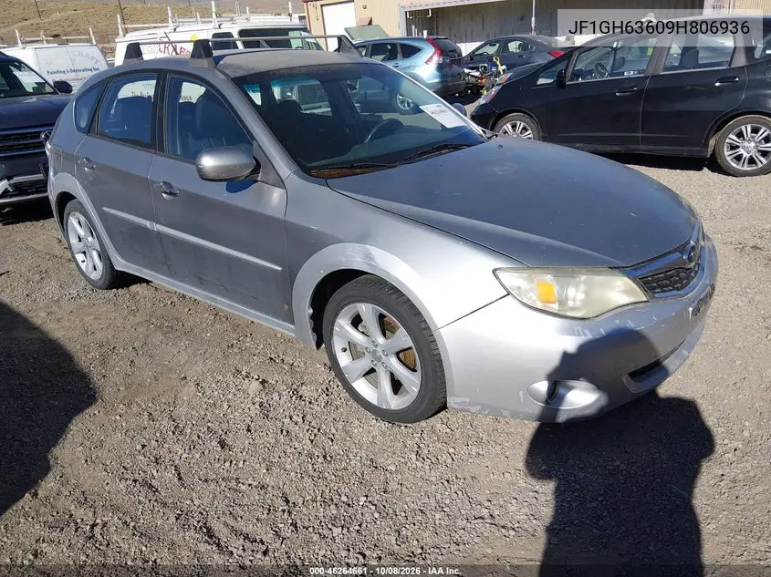 SUBARU IMPREZA 2009, VIN JF1GH63609H806936