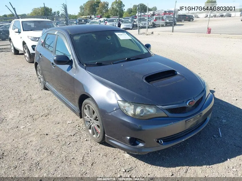 SUBARU IMPREZA 2010, VIN JF1GH7G64AG803001