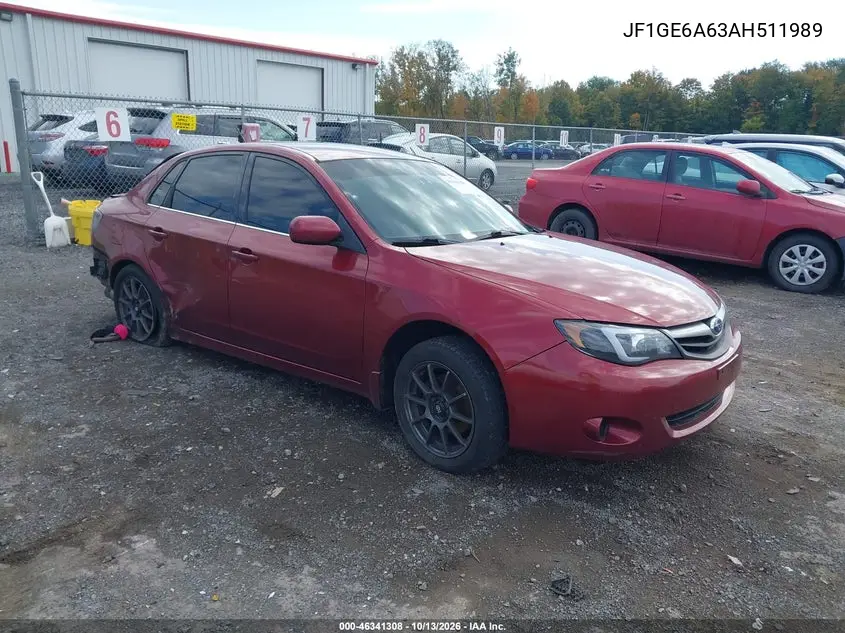 SUBARU IMPREZA 2010, VIN JF1GE6A63AH511989