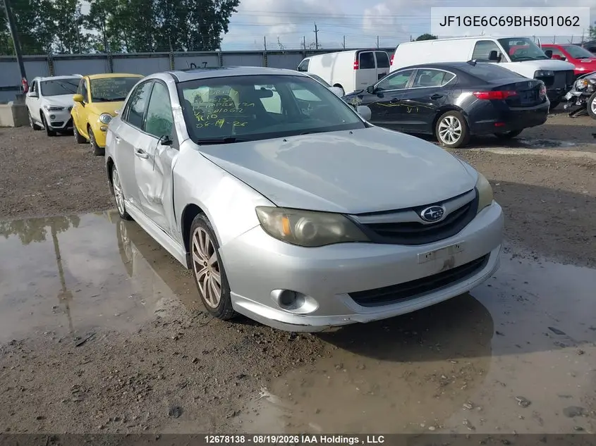 SUBARU IMPREZA 2011, VIN JF1GE6C69BH501062