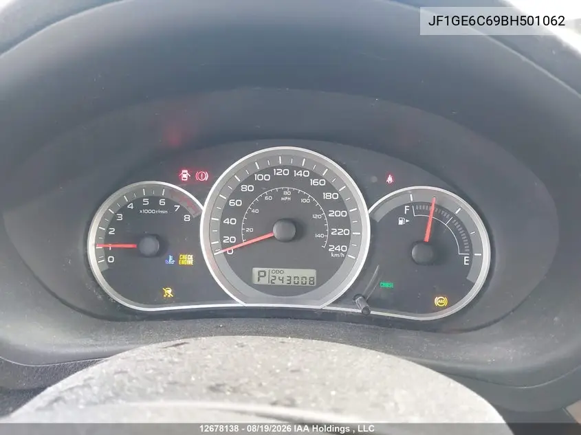 2011 SUBARU IMPREZA VIN JF1GE6C69BH501062 — фото 7