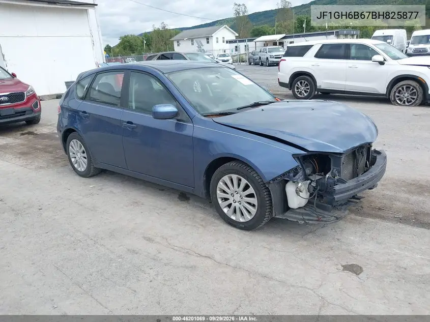 SUBARU IMPREZA 2011, VIN JF1GH6B67BH825877