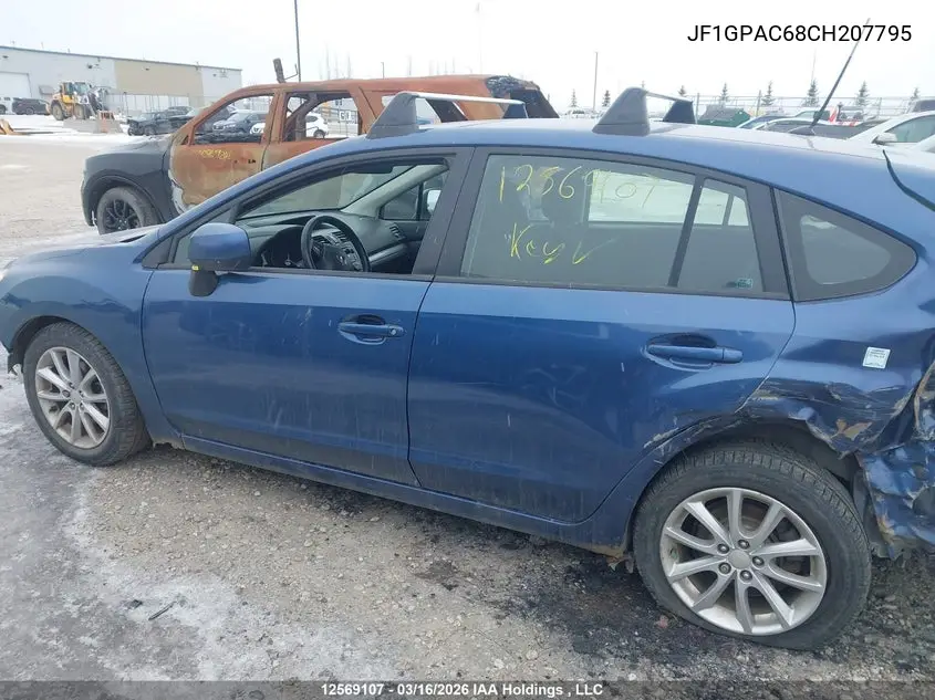 2012 SUBARU IMPREZA VIN JF1GPAC68CH207795 — фото 15
