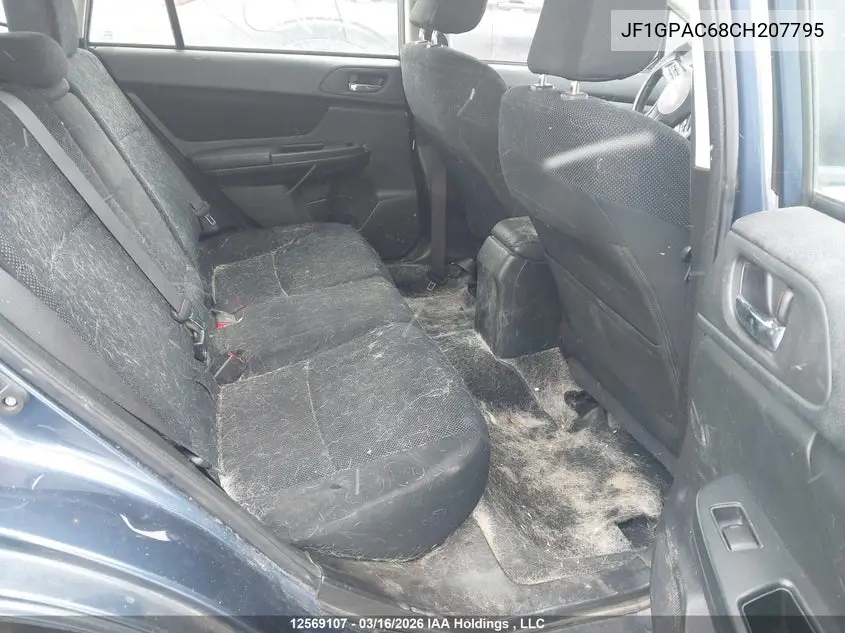 2012 SUBARU IMPREZA VIN JF1GPAC68CH207795 — фото 8