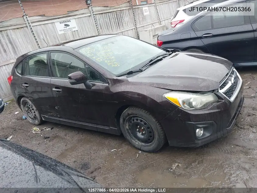 2012 SUBARU IMPREZA VIN JF1GPAH67CH205366 — фото 13