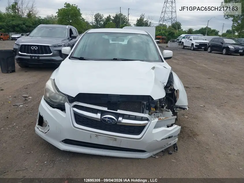 2012 SUBARU IMPREZA VIN JF1GPAC65CH217183 — фото 12