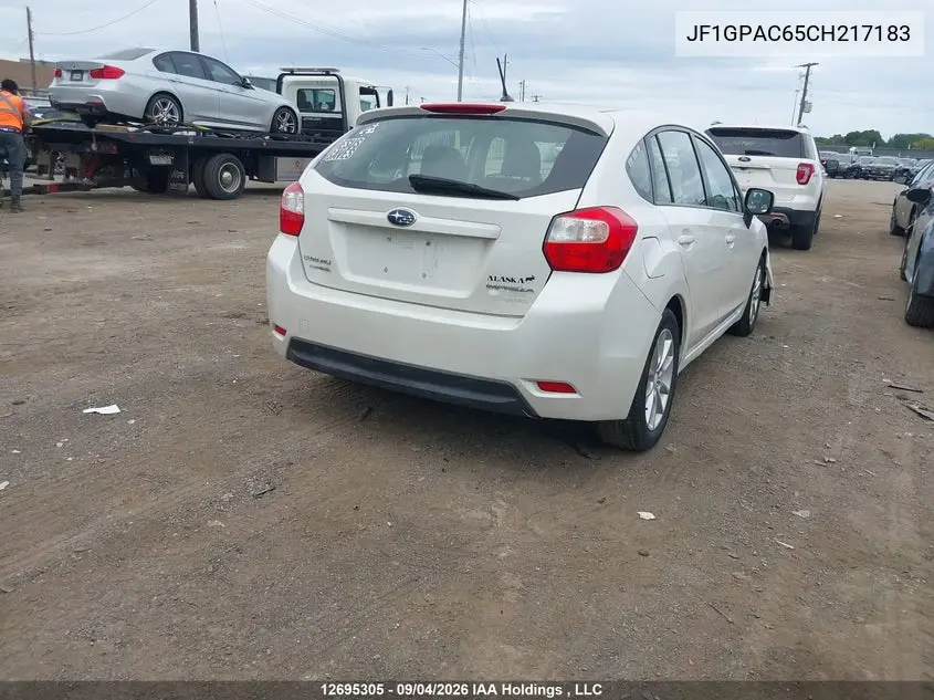 2012 SUBARU IMPREZA VIN JF1GPAC65CH217183 — фото 4