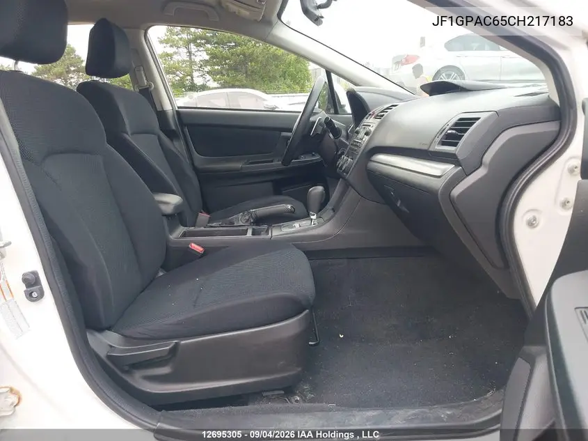 2012 SUBARU IMPREZA VIN JF1GPAC65CH217183 — фото 5