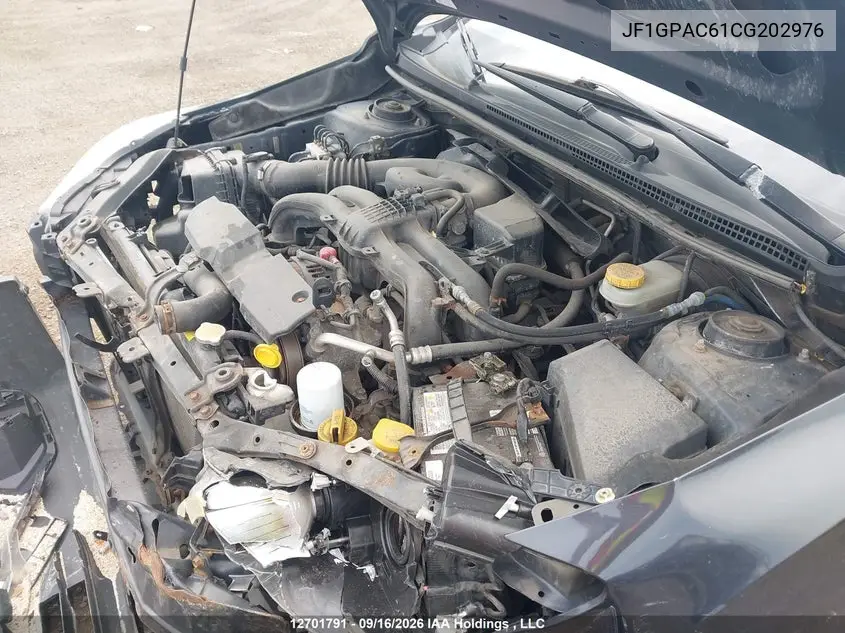 2012 SUBARU IMPREZA VIN JF1GPAC61CG202976 — фото 10