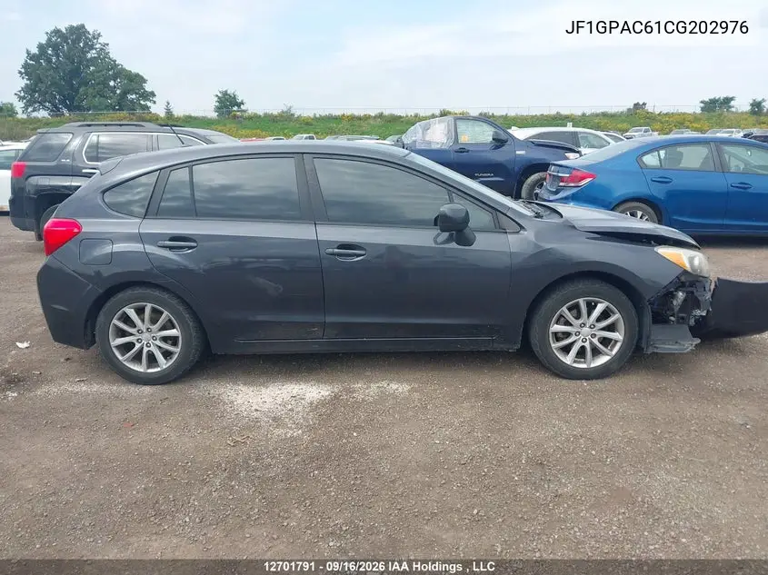 2012 SUBARU IMPREZA VIN JF1GPAC61CG202976 — фото 14