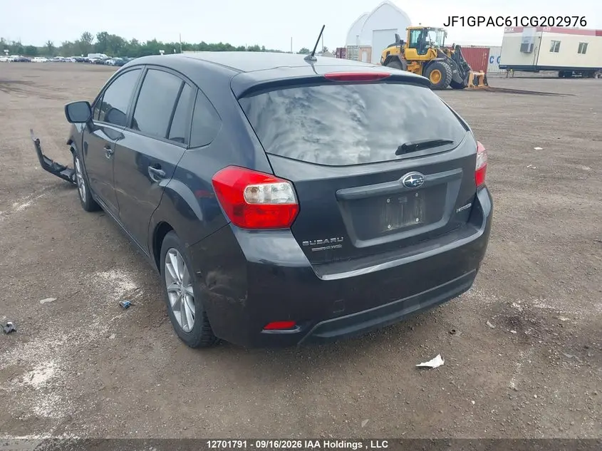 2012 SUBARU IMPREZA VIN JF1GPAC61CG202976 — фото 3