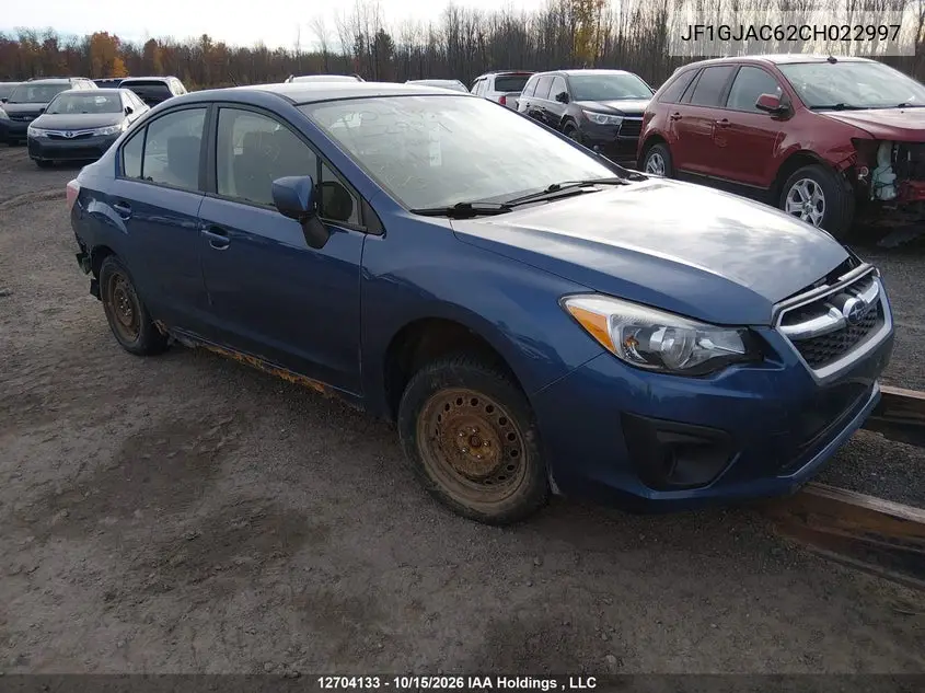 SUBARU IMPREZA 2012, VIN JF1GJAC62CH022997