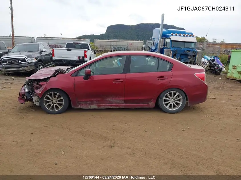 SUBARU IMPREZA 2012, VIN JF1GJAC67CH024311