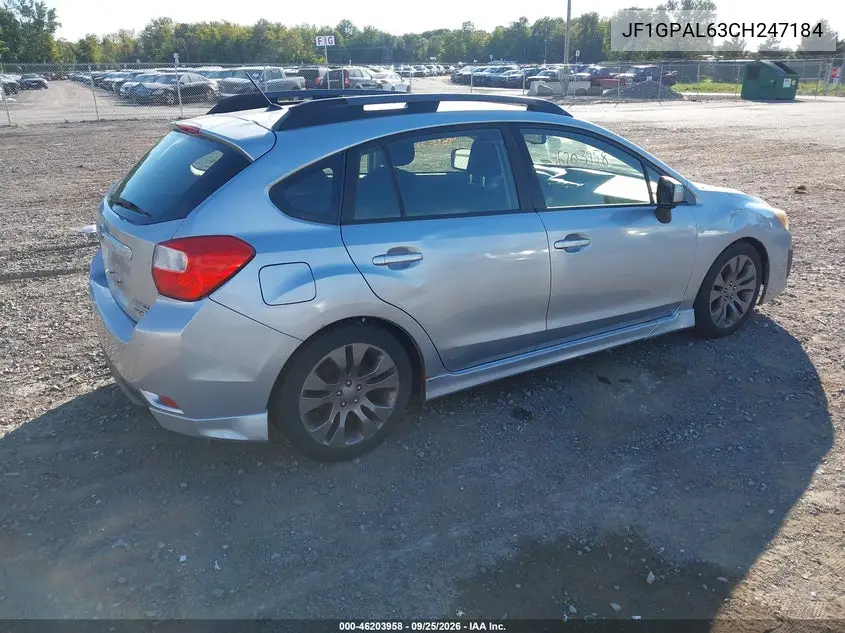 2012 SUBARU IMPREZA VIN JF1GPAL63CH247184 — фото 4