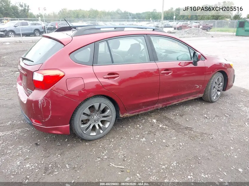2012 SUBARU IMPREZA VIN JF1GPAS6XCH205516 — фото 4