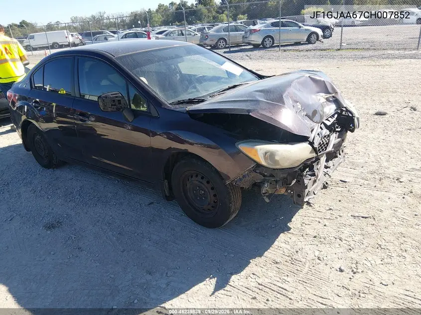 SUBARU IMPREZA 2012, VIN JF1GJAA67CH007852
