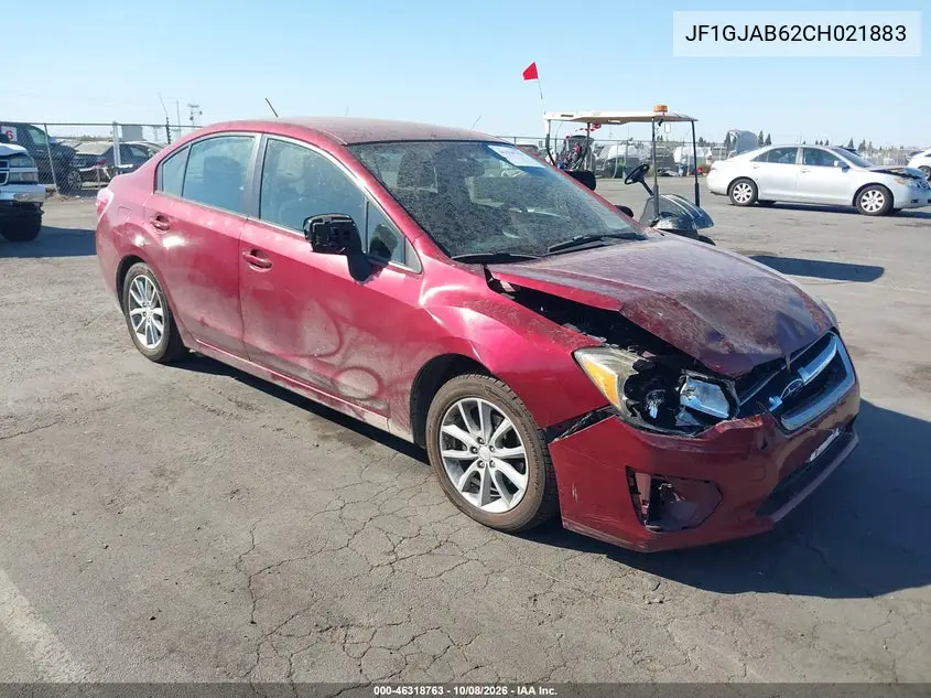 SUBARU IMPREZA 2012, VIN JF1GJAB62CH021883