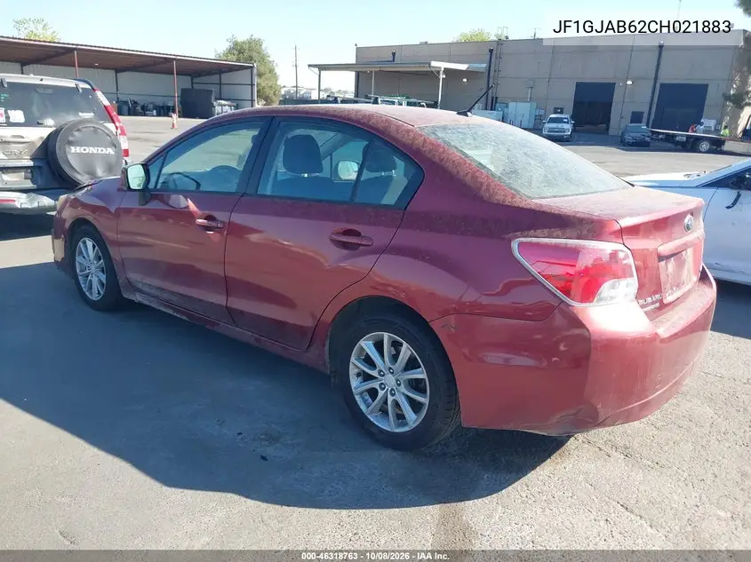 2012 SUBARU IMPREZA VIN JF1GJAB62CH021883 — фото 3