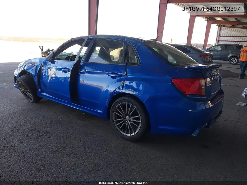 2012 SUBARU IMPREZA VIN JF1GV7F64CG012397 — фото 3