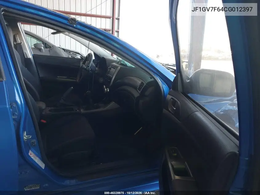 2012 SUBARU IMPREZA VIN JF1GV7F64CG012397 — фото 5