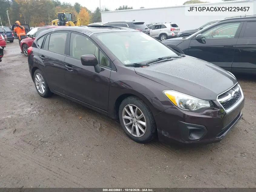 SUBARU IMPREZA 2012, VIN JF1GPAC6XCH229457